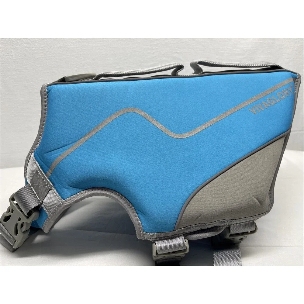 Vivaglory Jacket High Flotation Vest for Swimming, Boating, Ripstop Large Blue
